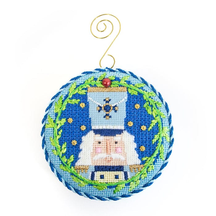 Nutcracker Round Canvas - Otto with Stitch Guide Printed Canvas Needlepoint To Go 