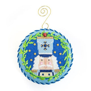 Nutcracker Round Canvas   Otto with Stitch Guide Printed Canvas Needlepoint To Go 
