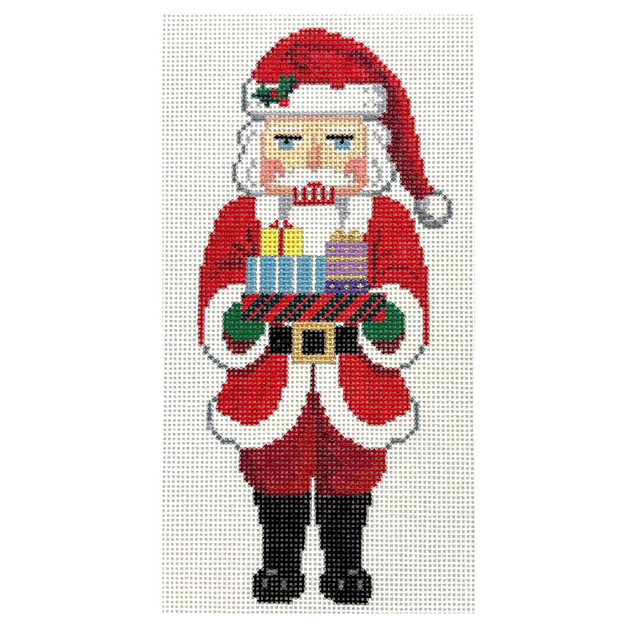 Nutcracker, Santa with Presents Painted Canvas Susan Roberts Needlepoint Designs Inc.  - 1