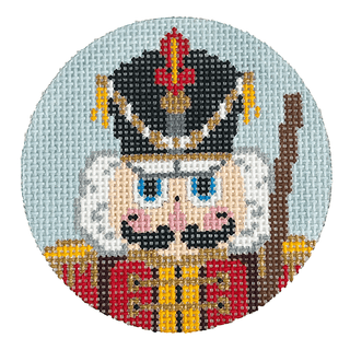Nutcracker Soldier Round Painted Canvas Alice Peterson Company 
