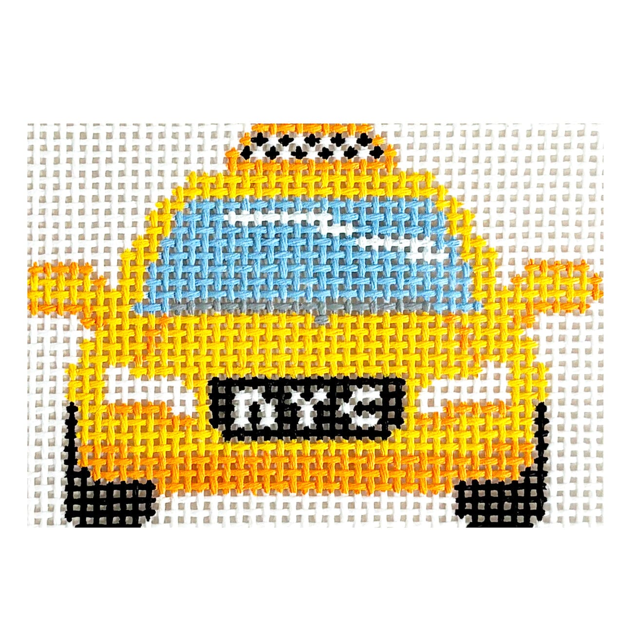 NYC Taxi Painted Canvas The Painted Stitch  - 1
