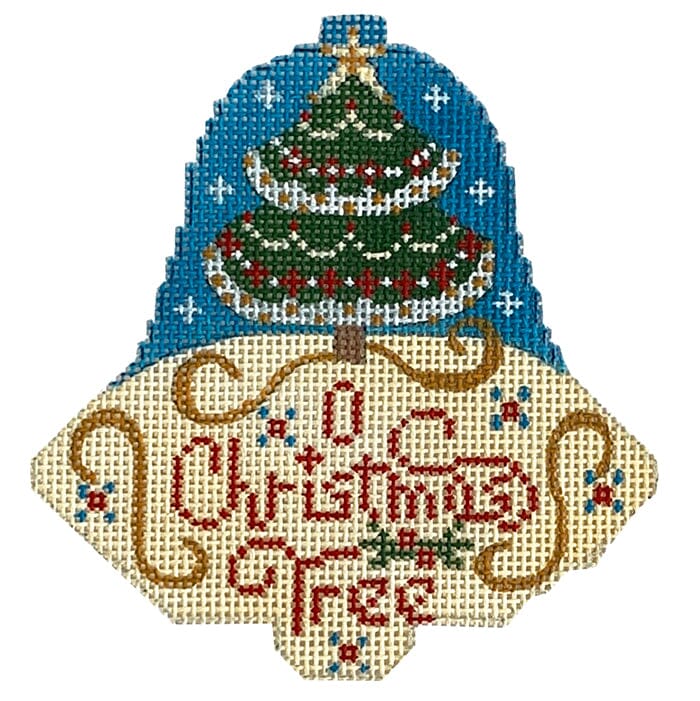O Christmas Tree Bell Painted Canvas Danji Designs  - 1