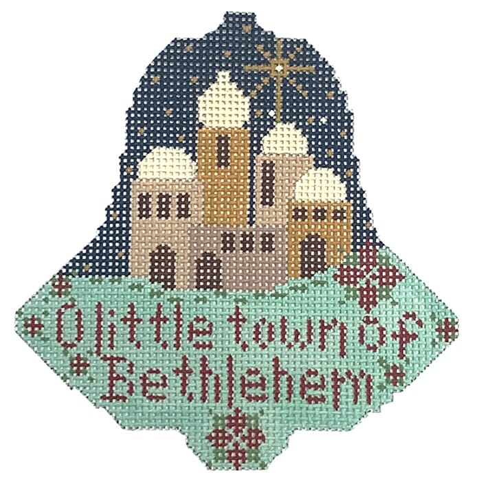 O Little Town of Bethlehem Bell Painted Canvas Danji Designs  - 1