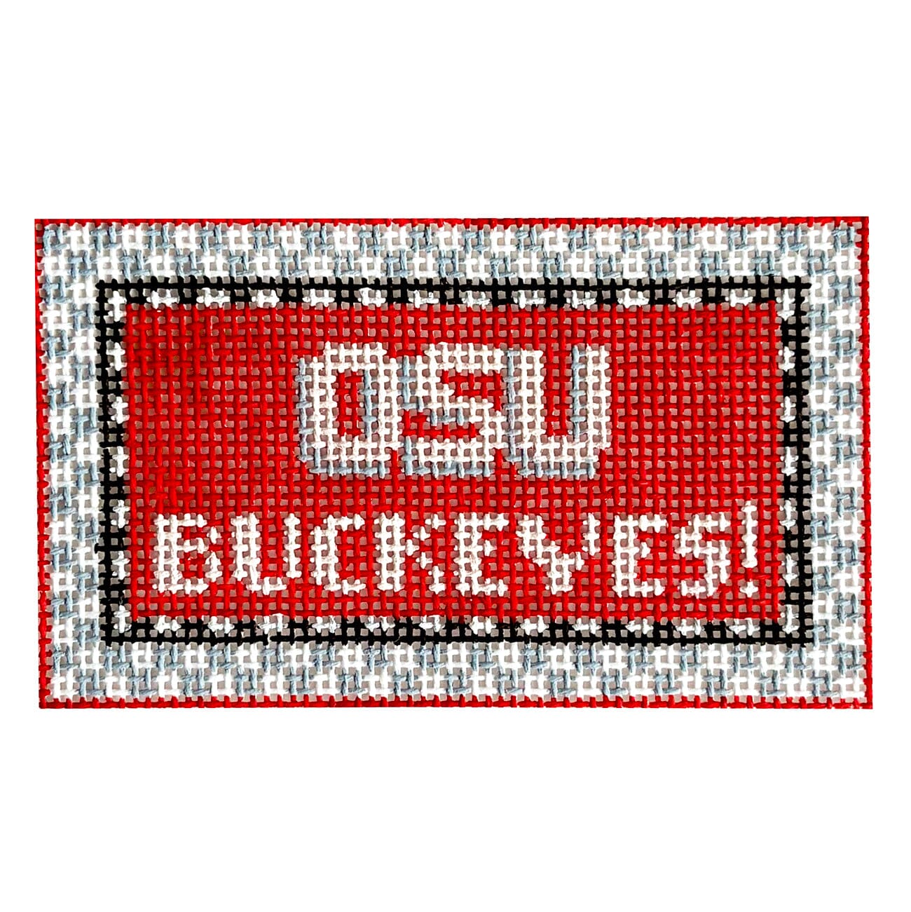Ohio State Buckeyes! Tiny Teams Painted Canvas Kathy Schenkel Designs  - 1