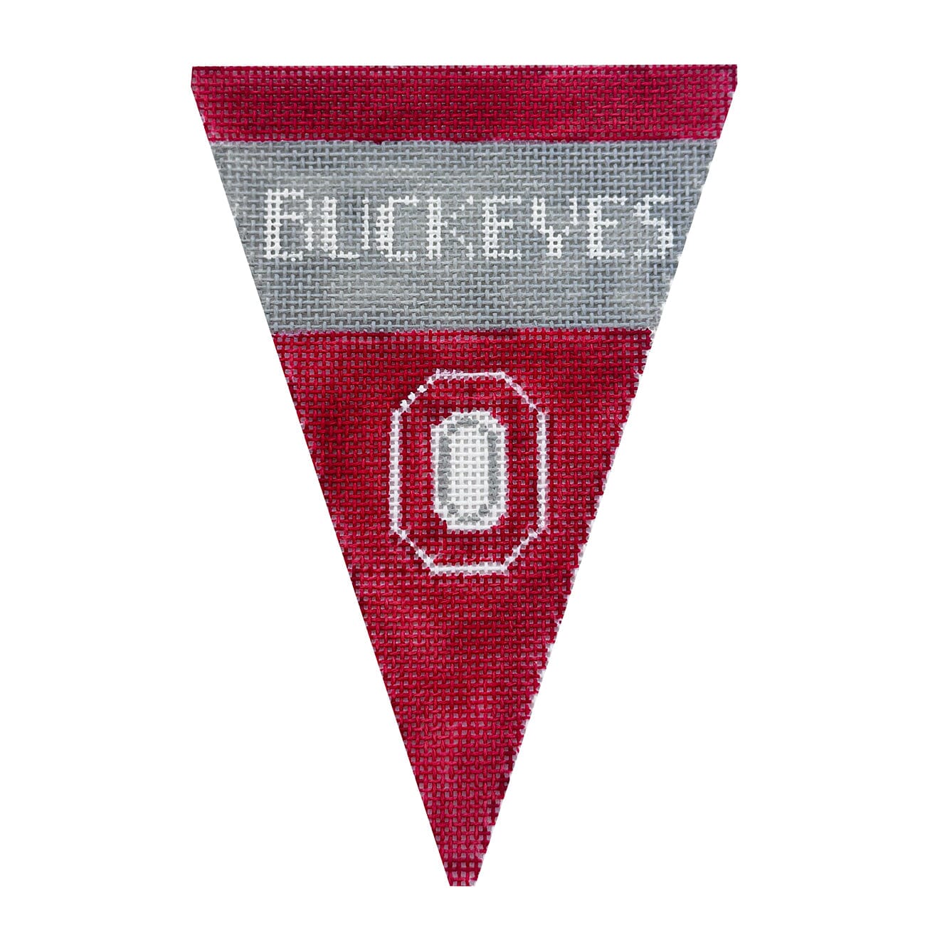 Ohio State Pennant Painted Canvas Kathy Schenkel Designs  - 1