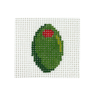 Olive Mini Painted Canvas MF Needlepoint 
