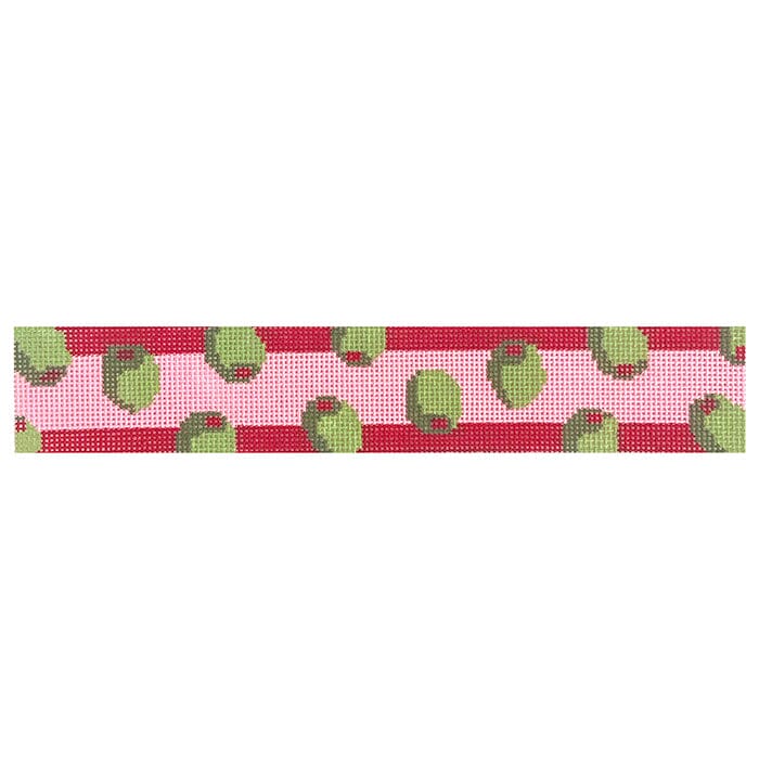 Olives Fob Painted Canvas Lucky Lotus Needlepoint 
