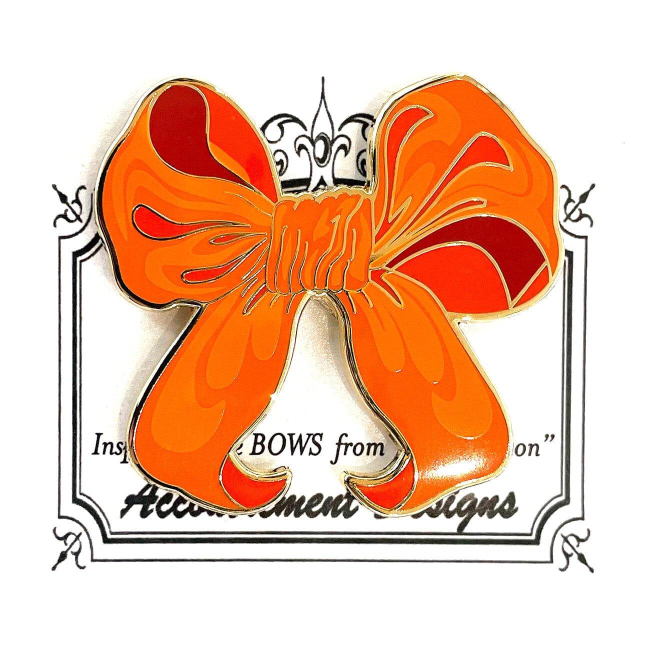 Orange Bow Needleminder Accessories Accoutrement Designs  - 1