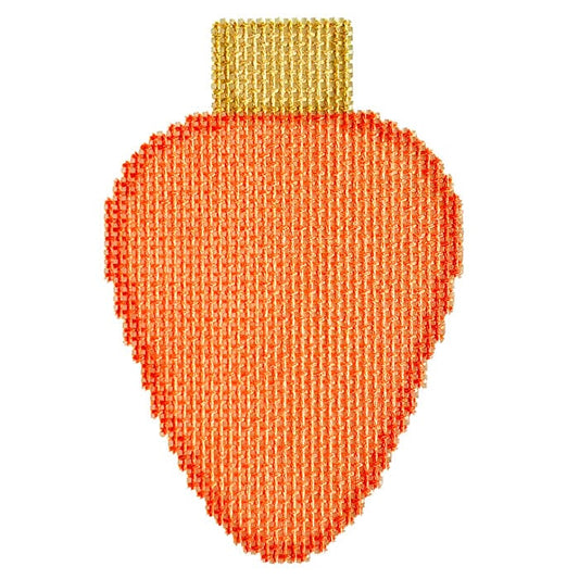 Orange Lightbulb Printed Canvas Needlepoint To Go 