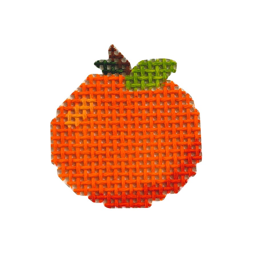 Orange Mini Painted Canvas Meg Francez Needlepoint 