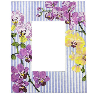 Orchid Frame Painted Canvas The Gingham Stitchery 

