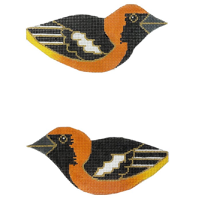 Oriole 2 Sided Clip On Printed Canvas Labors of Love Needlepoint  - 1