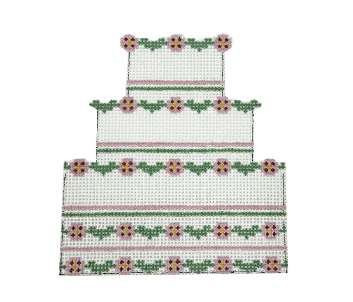Ornament: Wedding Cake Painted Canvas Painted Pony Designs  - 1