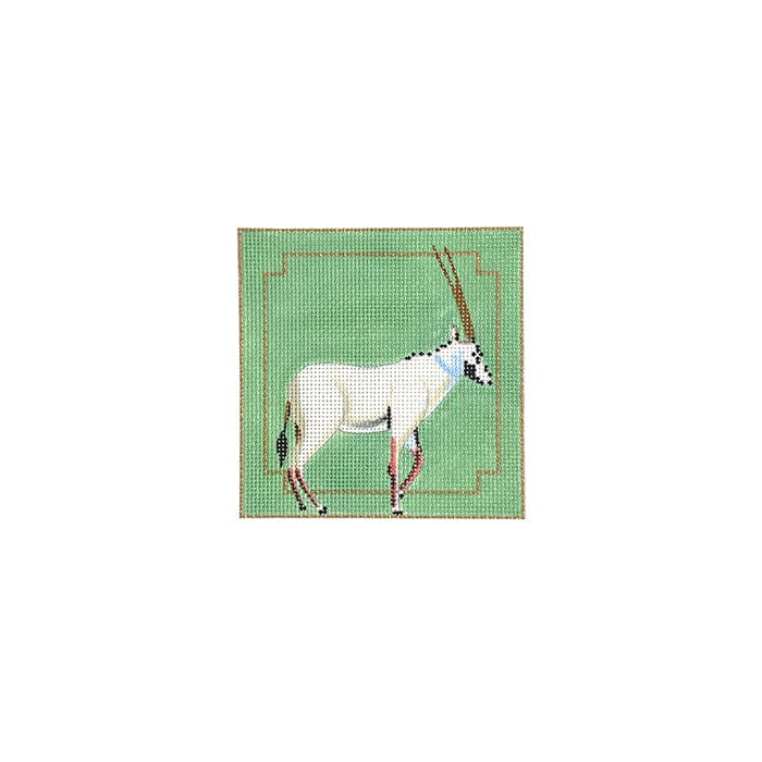 Oryx on Sage 4x4 Painted Canvas Colors of Praise 
