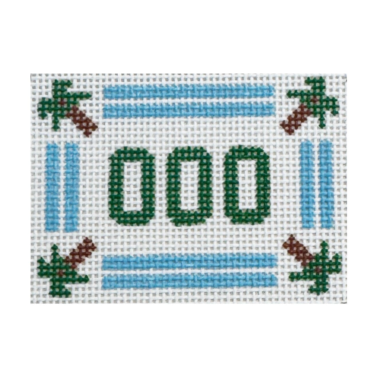 Out Of Office Mini Sign Painted Canvas Goodpoint Needlepoint  - 1