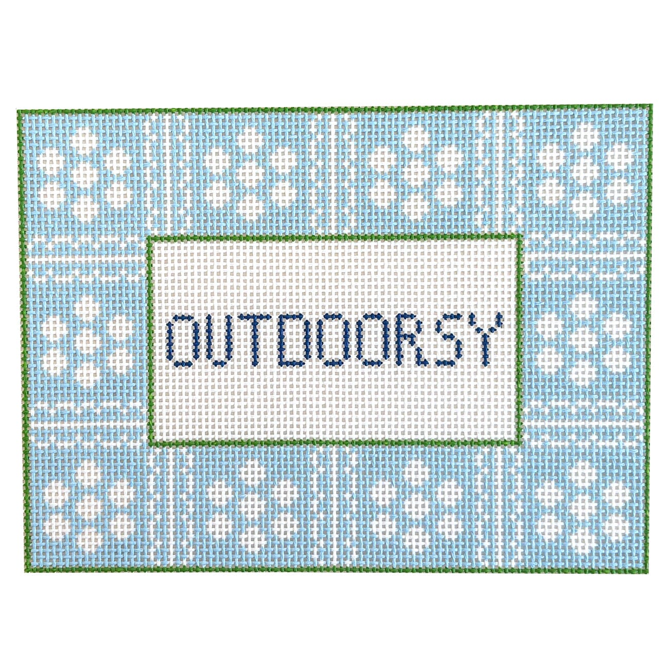 Outdoorsy Daisy Sign Painted Canvas Goodpoint Needlepoint  - 1