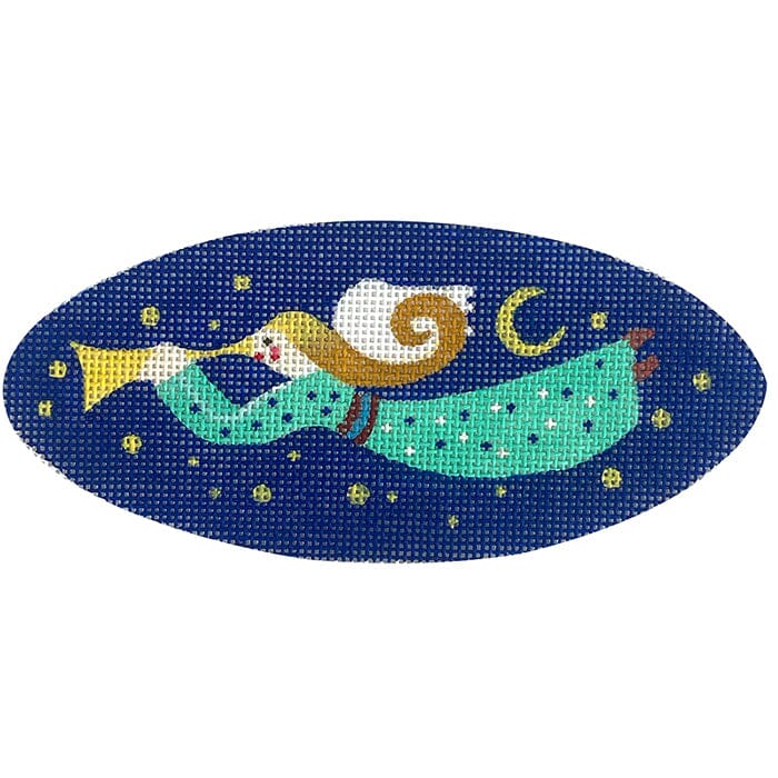 Oval Angel Atlantic Blue Canvas 
