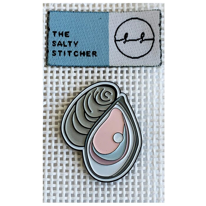 Oyster with Pearl Needleminder Accessories The Salty Stitcher 

