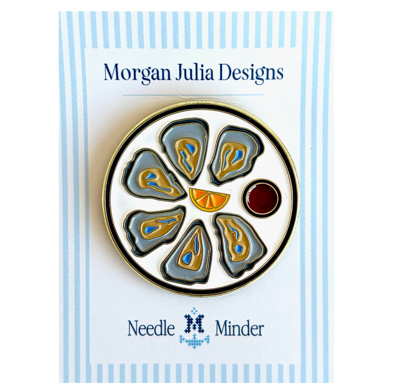 Oysters on the Half Shell Needleminder Accessories Morgan Julia Designs 
