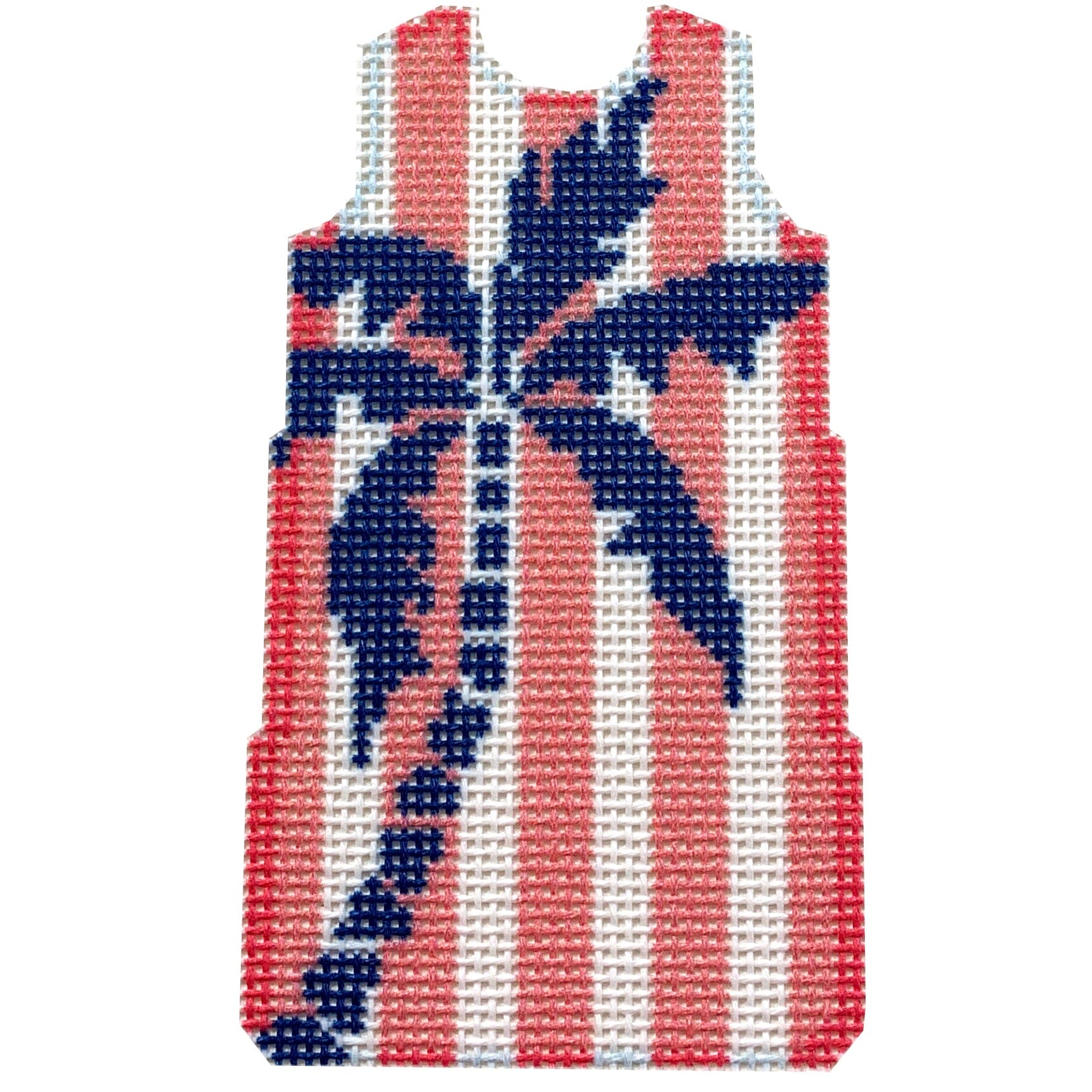 Palm Paper Shift Pattern Palm Tree Stencil/Pink Mini Shift – Needlepoint.Com