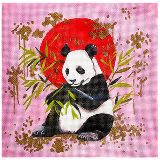 Panda on Pink Painted Canvas Colors of Praise 

