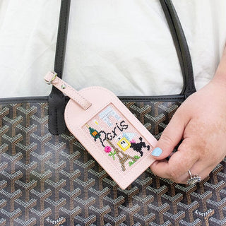 Paris Bag Charm Insert Printed Canvas Needlepoint To Go 
