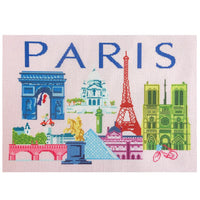 Paris Travel Pillow Canvas Printed Canvas Needlepoint To Go 