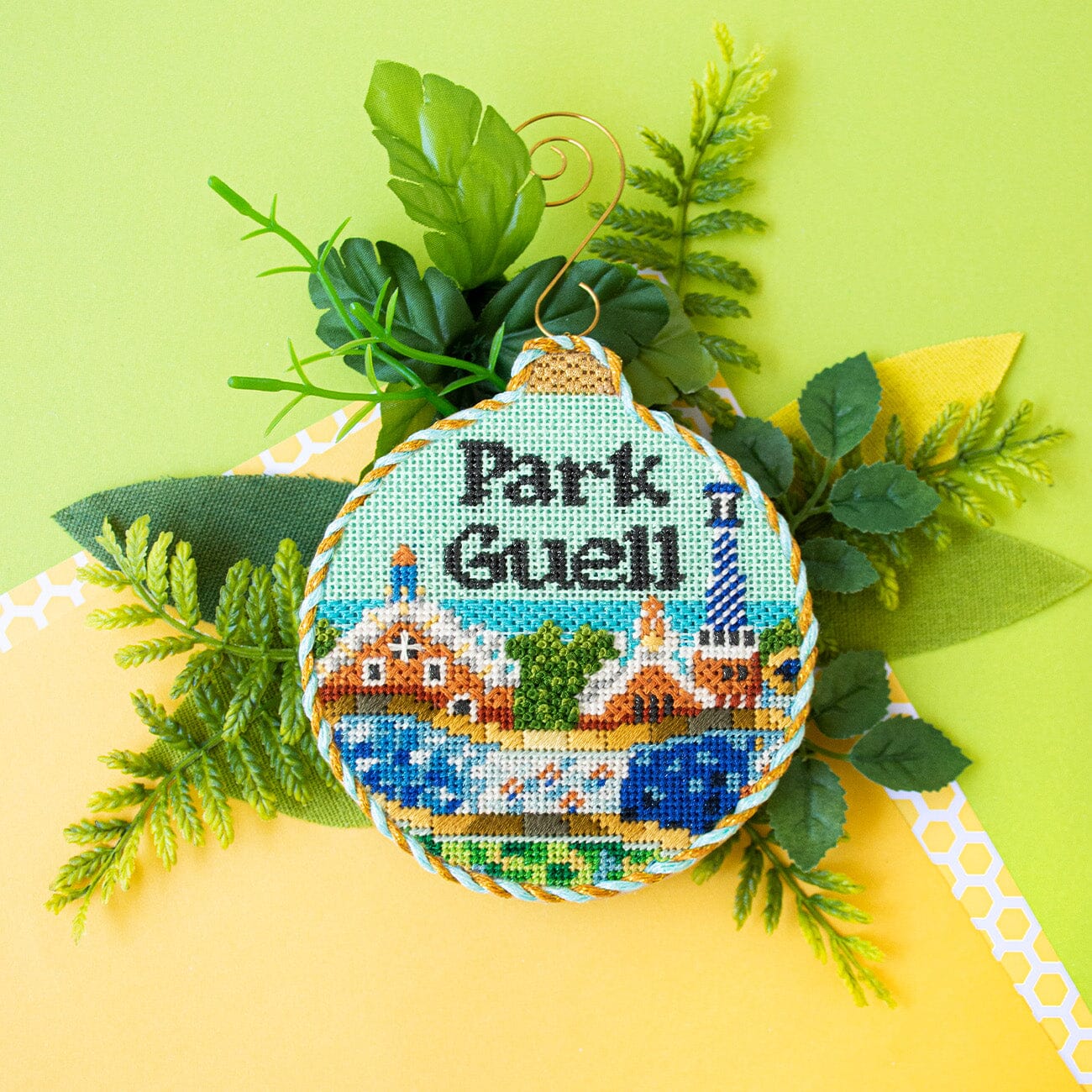 Park Guell with Stitch Guide Painted Canvas Kirk & Bradley  - 4