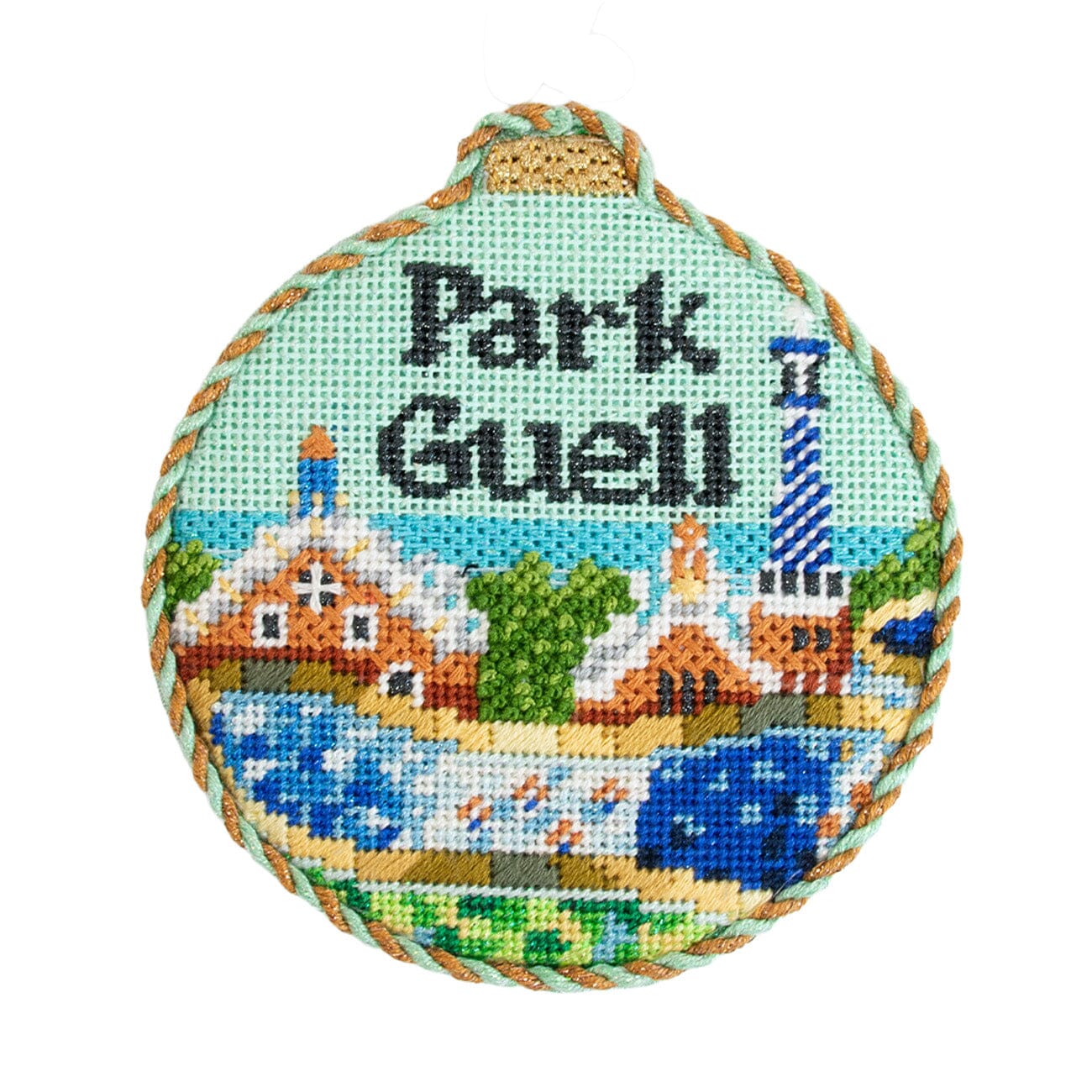 Park Guell with Stitch Guide Painted Canvas Kirk & Bradley  - 2