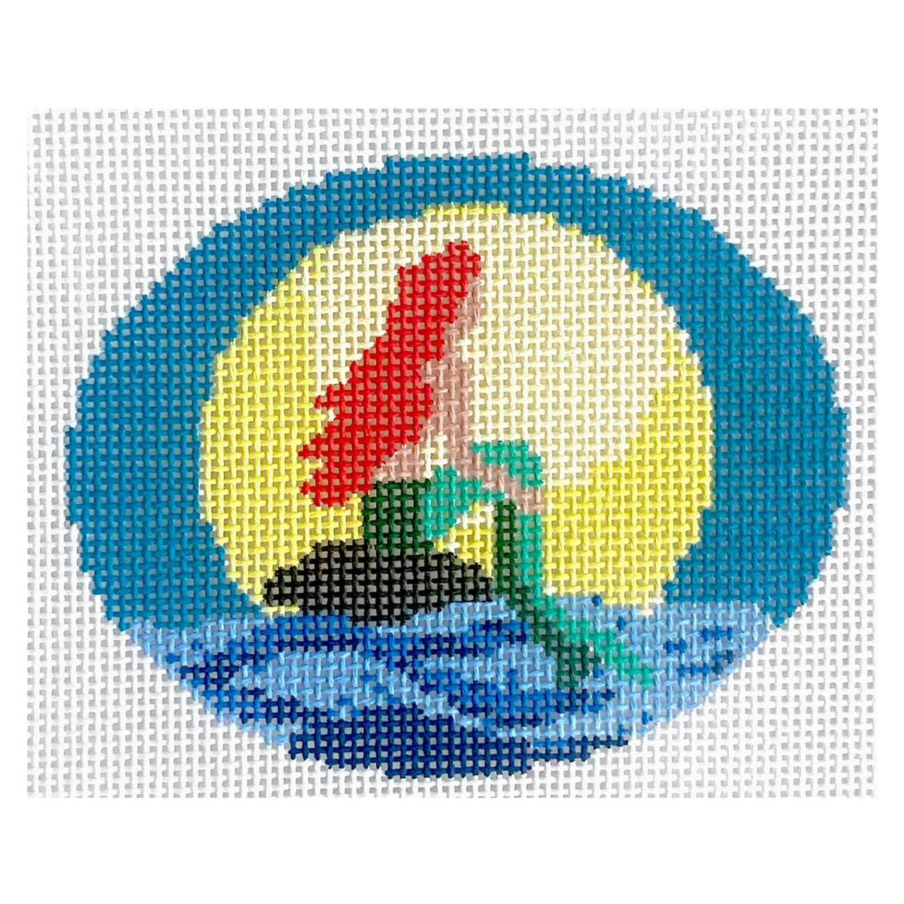 Part of Your World Painted Canvas Ziggy Stitches  - 1