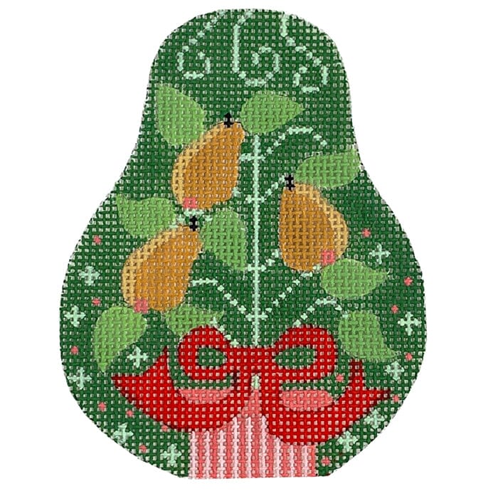 Partridge Tree Pear Painted Canvas Danji Designs  - 1