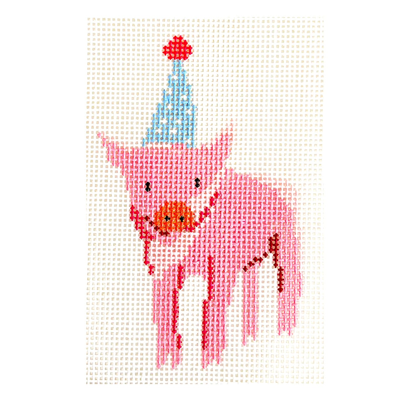Party Pig Painted Canvas Mopsey Designs  - 1