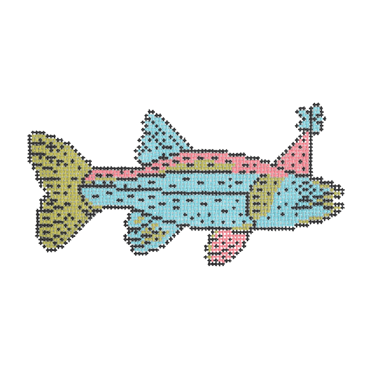 Party Trout Painted Canvas Arden Gray Co.  - 1