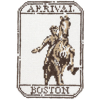 Passport Stamp   Boston Painted Canvas Audrey Wu Designs 

