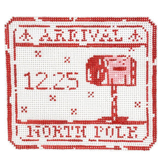 Passport Stamp   North Pole Painted Canvas Audrey Wu Designs 
