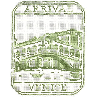 Passport Stamp   Venice Painted Canvas Audrey Wu Designs 
