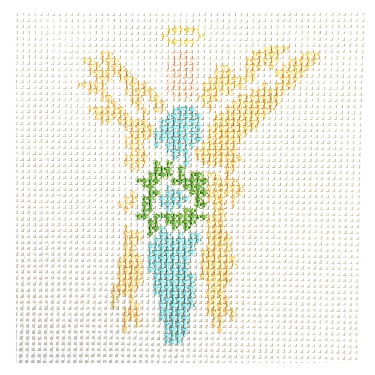 Pastel Angel 5x5 Painted Canvas Walker's Needlepoint  - 1