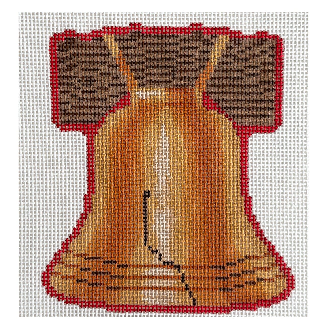 Patriotic Ornaments   Liberty Bell Painted Canvas Labors of Love Needlepoint  - 1