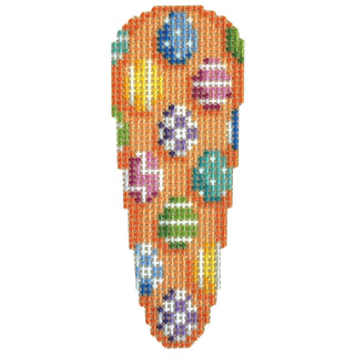 Patterned Egg Baby Carrot Printed Canvas Two Sisters Needlepoint 
