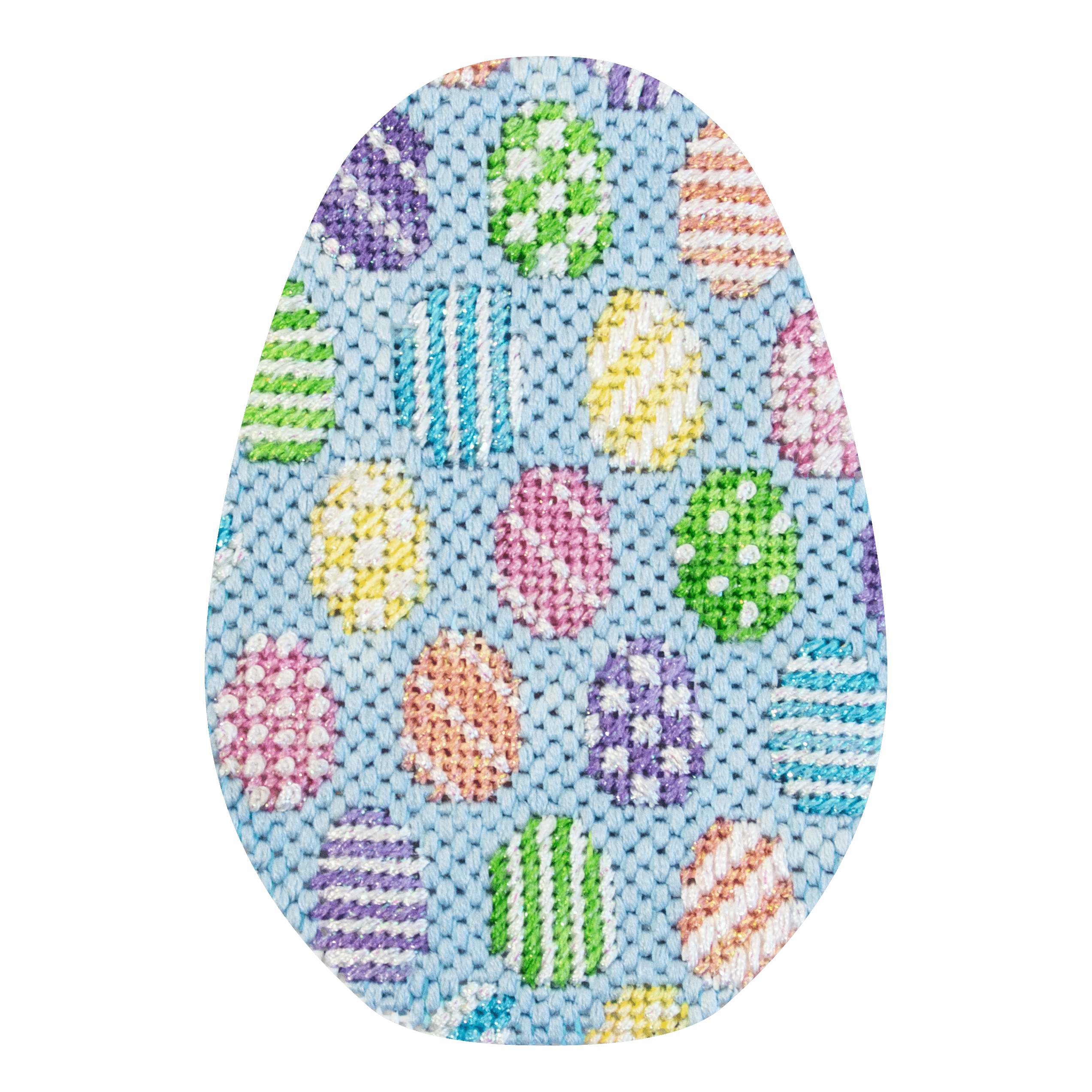 Patterned Eggs Egg with Stitch Guide Painted Canvas Associated Talents 

