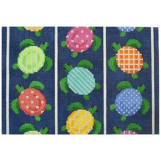 Patterned Turtle Clutch Printed Canvas Two Sisters Needlepoint 
