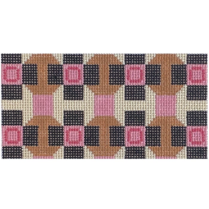 Pavage Geometric Fall Clutch Insert Painted Canvas Rachel Barri Designs  - 1