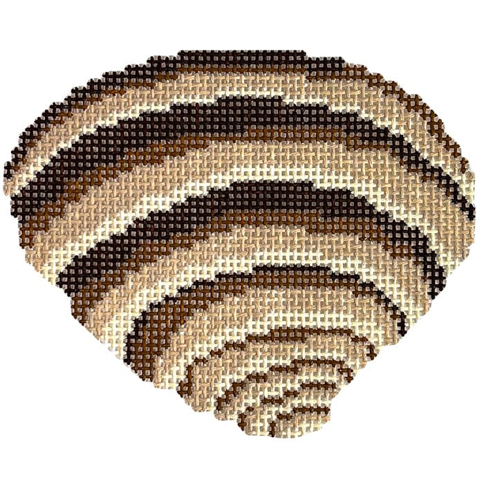 Pawleys Island Shell Painted Canvas NeedlePoint Cottage 
