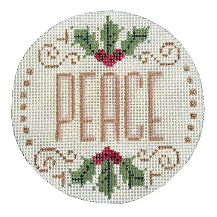 Peace with Holly Painted Canvas Alice Peterson Company 