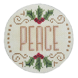 Peace with Holly Painted Canvas Alice Peterson Company 
