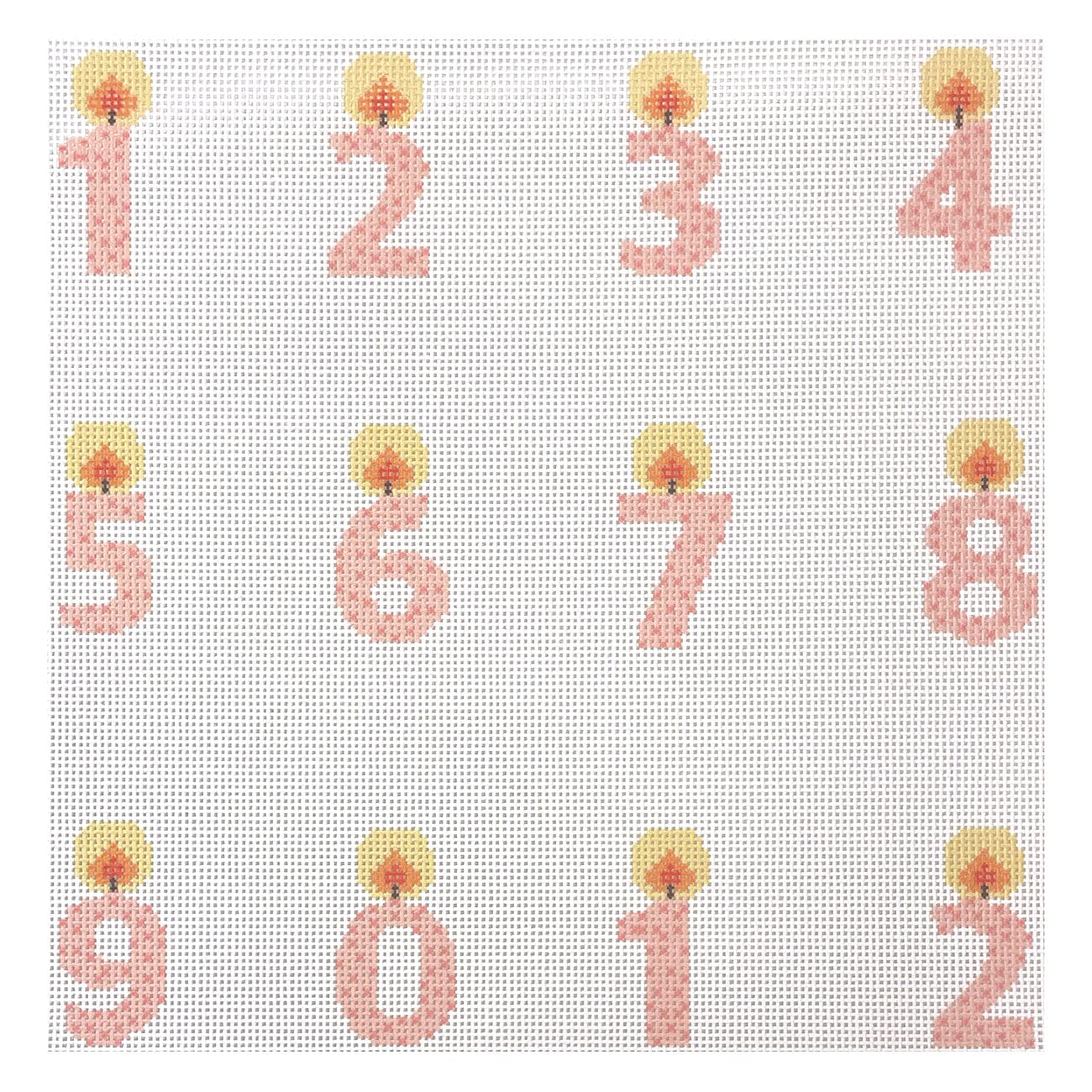 Peach Candles Set Painted Canvas KCN Designers  - 1