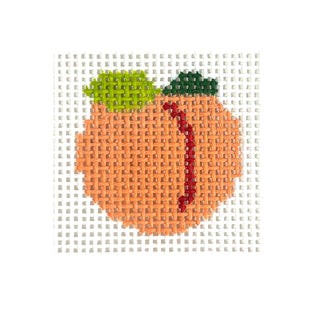 Peach Mini Painted Canvas MF Needlepoint 
