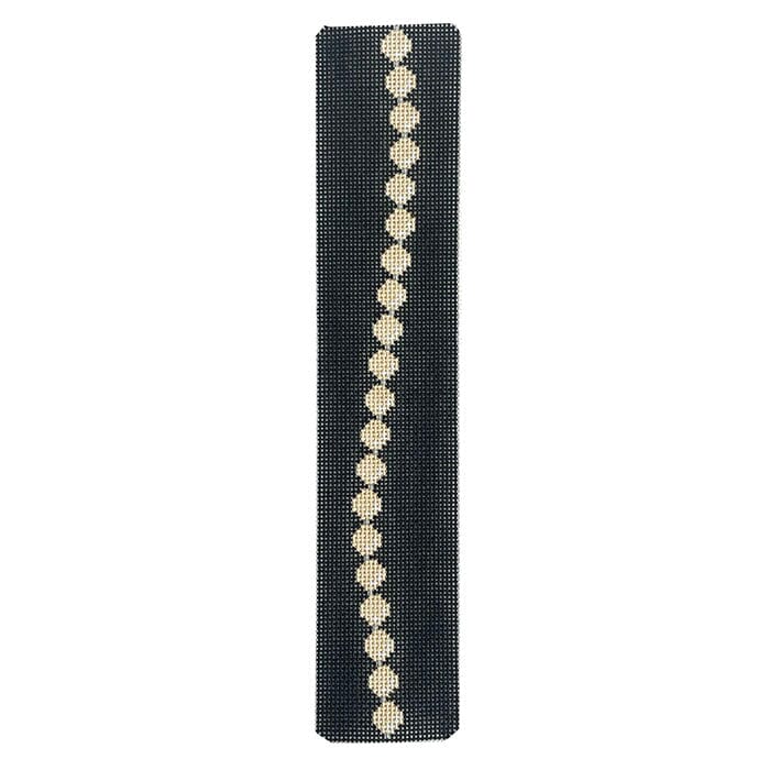 Pearl Bracelet on Black Painted Canvas Rachel Donley 