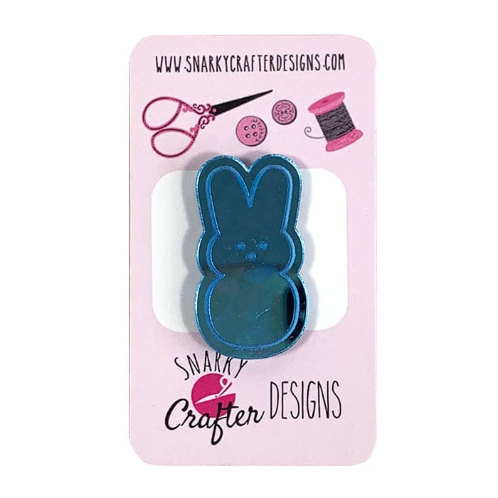 Peep Bunny Needleminder   Blue Accessories Snarky Crafter Designs 
