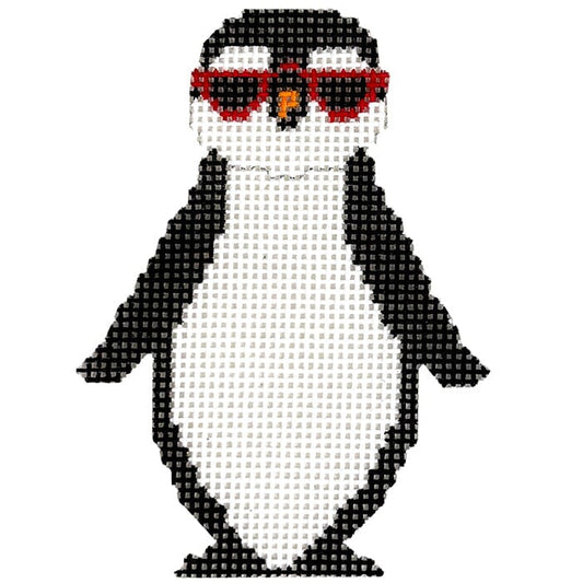 Penguin with Red Sunglasses Painted Canvas KCN Designers 